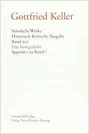 Sämtliche Werke. Historisch-Kritische Ausgabe / Apparate / Das Sinngedicht: Apparat 1 zu Band 7: ABT D / Bd 23.1