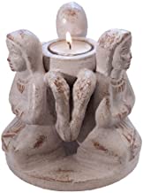 3 Engel im Kreis Terracotta, Teelichthalter