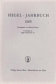 Hegel-Jahrbuch 1965.