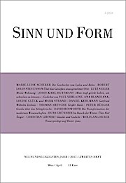 Sinn und Form 2/2017 (Sinn und Form / Beiträge zur Literatur)