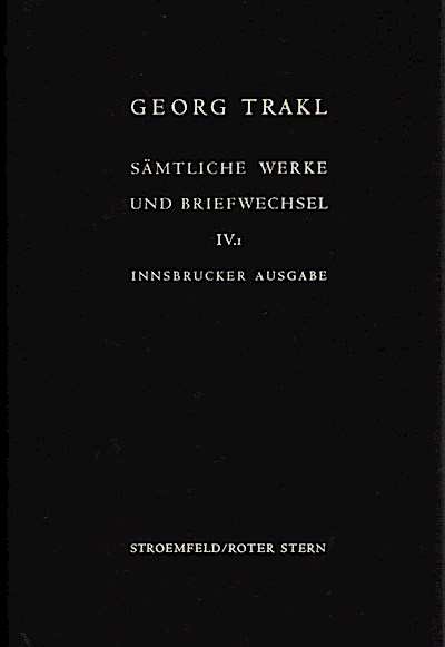 Dichtungen 1913/14 Bd. IV/1 IV/2