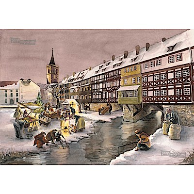 Erfurt Krämerbrücke (Adventskalender)